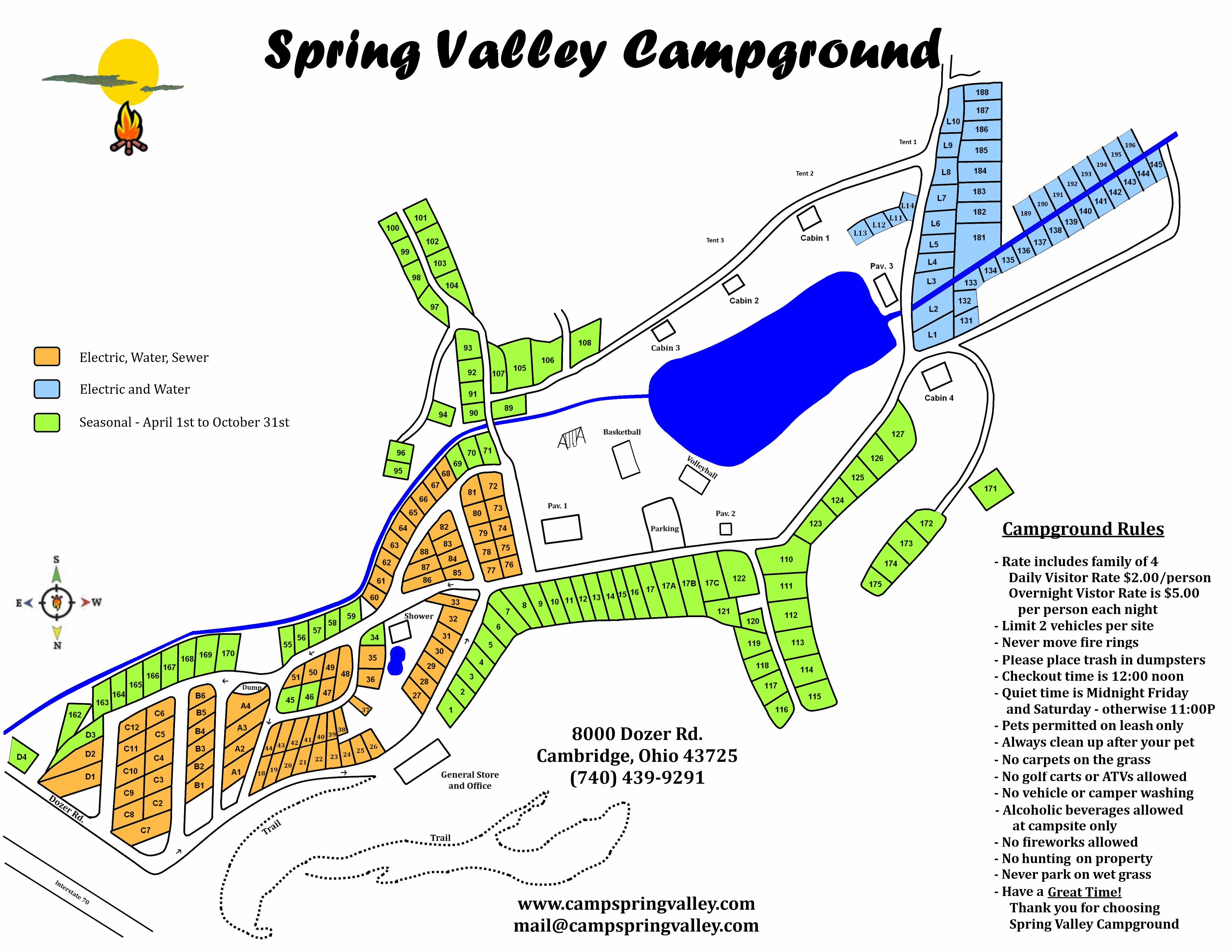 Spring Valley Campground Map